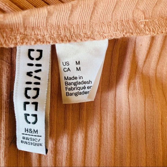 H&M Powder Pink Ribbed Bodycon Dress - Picture 5 of 6